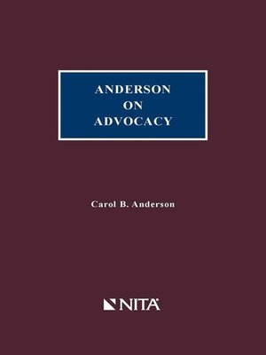 cover image of Anderson on Advocacy